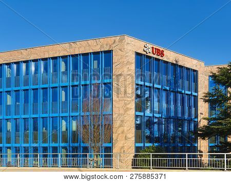 Glattbrugg, Switzerland - January 10, 2015: An Office Building In Glattbrugg Bearing The Sign Of The