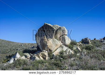 Granite Formations In Guadarrama Mountains (madrid, Spain) Near The La Maliciosa Reservoir.