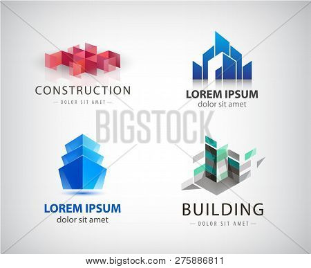 Vector Set Off Bilding Logos, Architecture Structurereal Estate