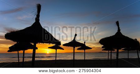 At Sunset At Balneario Arenal Mallorca Spain