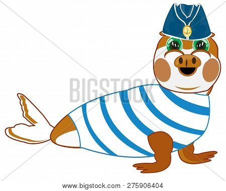 Arctic Animal Seal In Form Of The Sailor