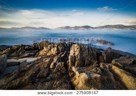 Landscape At Praia Da Fontaina In Vigo, Galicia