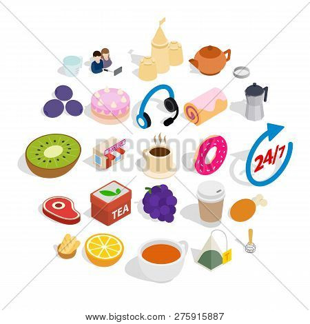 Brekker Icons Set. Isometric Set Of 25 Brekker Icons For Web Isolated On White Background
