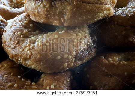 Asian Kam Pia Or Small Bagels Filled With Minced Pork