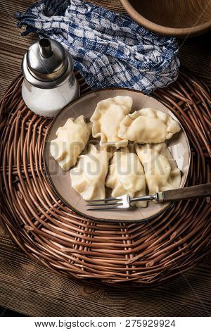 Homemade Dumplings With Cheese.
