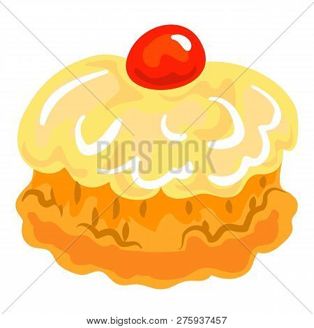 Jewish Sweer Cake Icon. Cartoon Of Jewish Sweer Cake Icon For Web Design Isolated On White Backgroun
