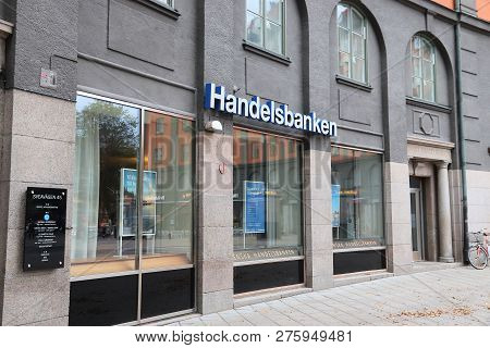 Stockholm, Sweden - August 22, 2018: Handelsbanken Bank Branch In Stockholm, Sweden. It Is One Of La