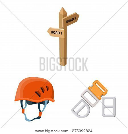 Isolated Object Of Mountaineering And Peak Sign. Collection Of Mountaineering And Camp Vector Icon F