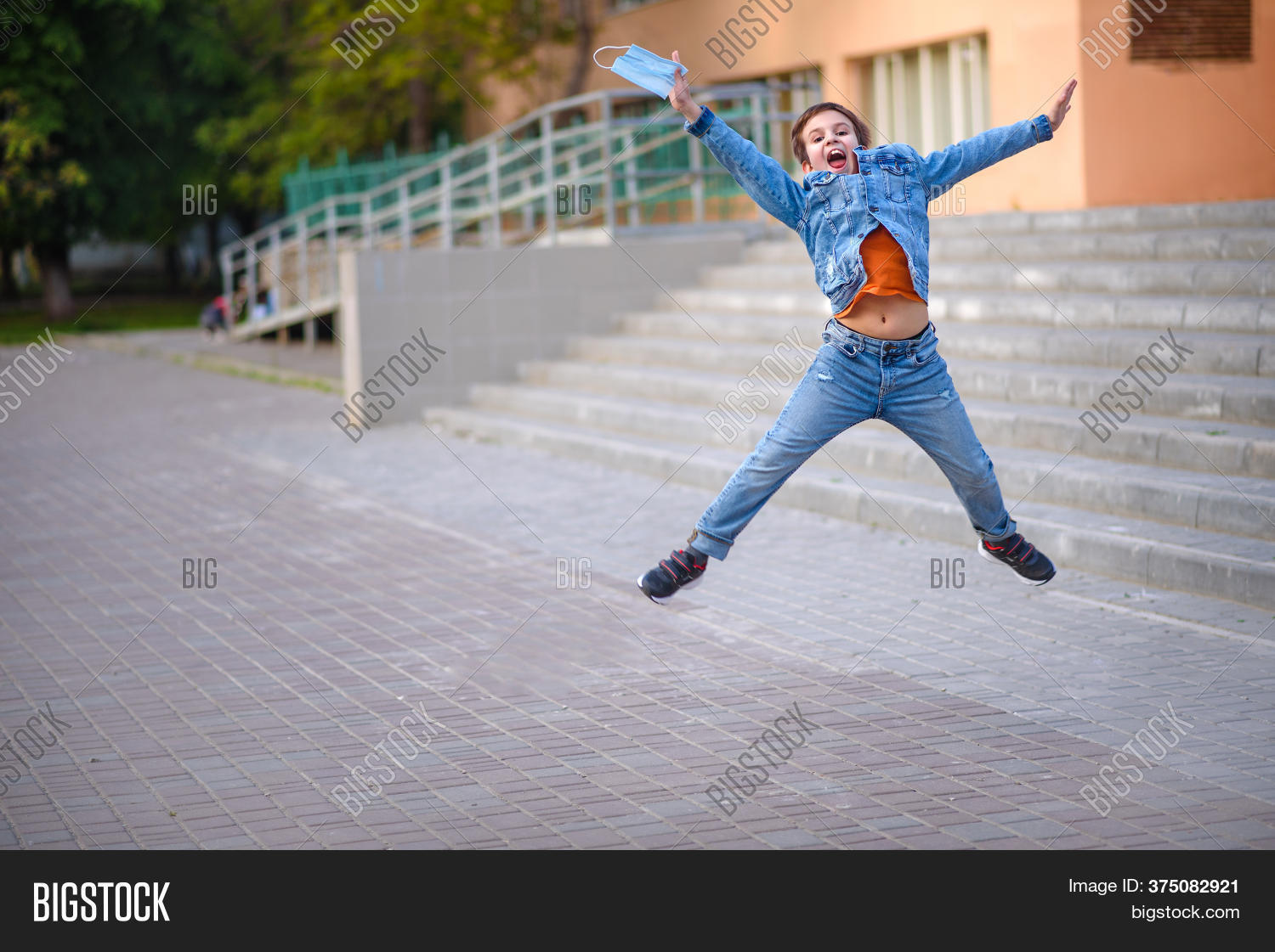 Happy Boy Jumps Image & Photo (Free Trial) Bigstock