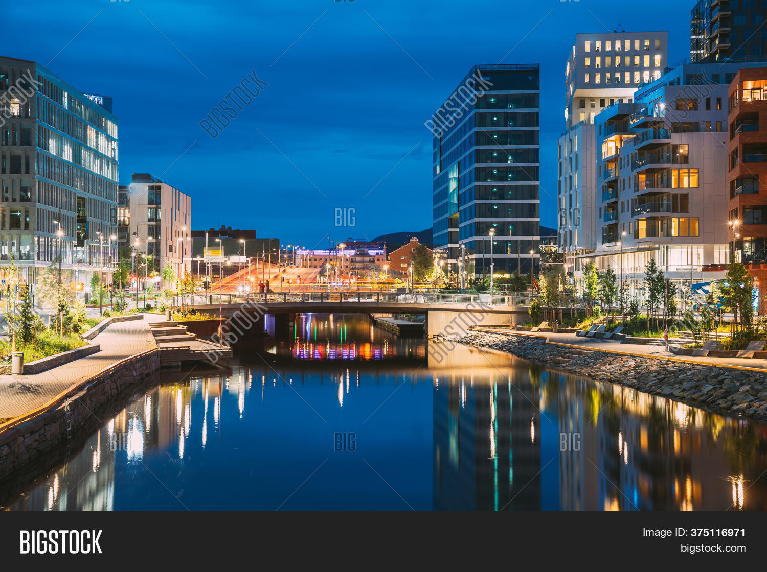Oslo, Norway. Night Image & Photo (Free Trial) Bigstock