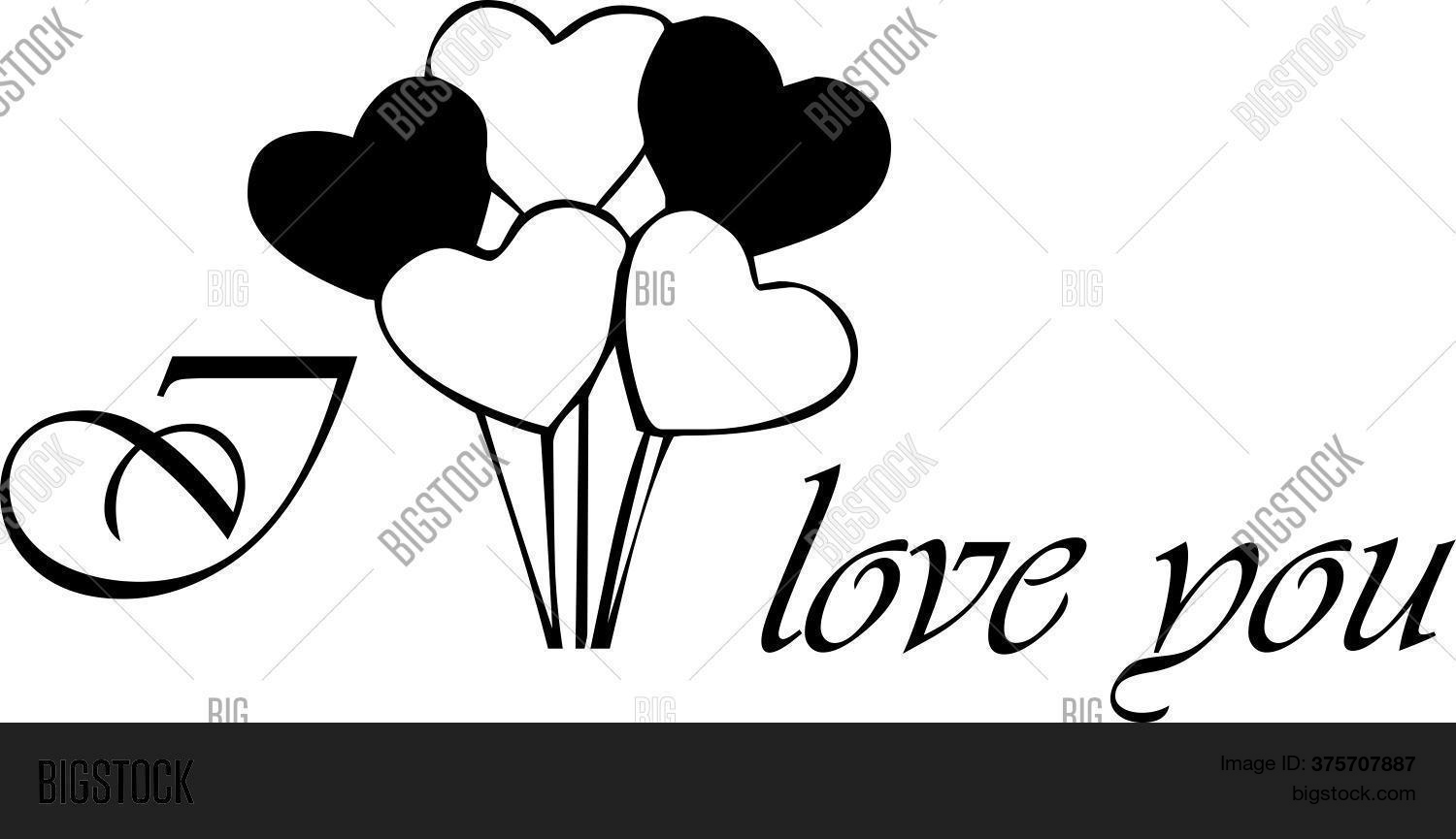 Love You.text Vector & Photo (Free Trial) | Bigstock