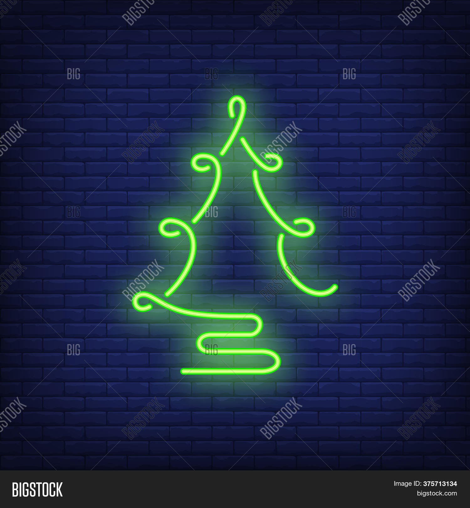 Stylized Firtree Neon Image & Photo (Free Trial) Bigstock