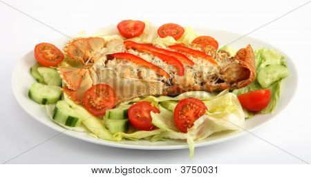 Langosta Thermidor placa Horizontal