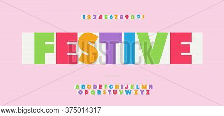 Festive Font Bold Style Cute Color For Summer Party Poster, T Shirt, Flier, Decoration, Card, Sale B