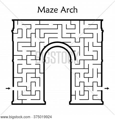 Abstract Maze / Labyrinth With Entry And Exit. Vector Labyrinth 292.