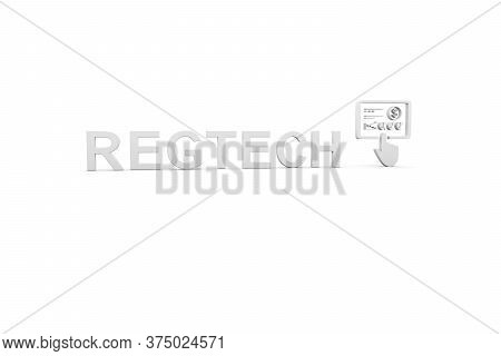 Regtech Concept White Background 3d Render Illustration