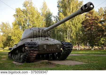 Snegiri Village, Istra District, Moscow Region, June 26, 2020. Soviet Heavy Tank Is-2m Participated 