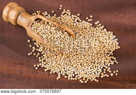 The Yellow Mustard Or Also Called White Mustard, Are The Whole Seeds Of Brasica Alba Coming From The