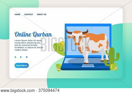 Vector Illustration Graphic Of Ui/ux Online Qurban. Perfect For Ui/ux Design