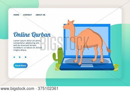 Vector Illustration Graphic Of Ui/ux Online Qurban. Perfect For Ui/ux Design