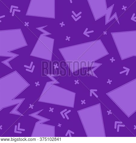 Comic Speech Bubbles Seamlees Pattern Template. Pop Art Style Vector Illustration With Abstract Elem