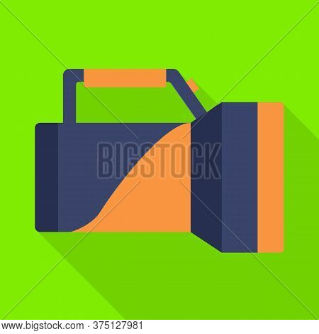 Vector Design Of Flashlight And Underwater Logo. Web Element Of Flashlight And Light Vector Icon For