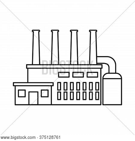 Isolated Object Of Factory And Nuclear Icon. Collection Of Factory And Energy Stock Vector Illustrat