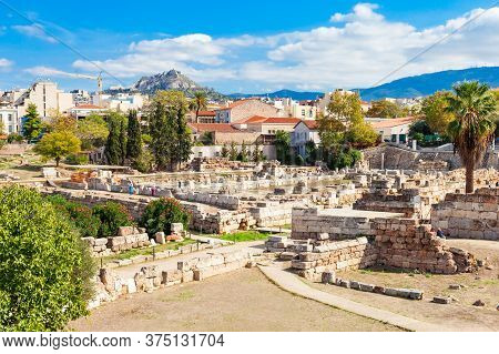 The Archaeological Site Of Kerameikos In Athens, Greece