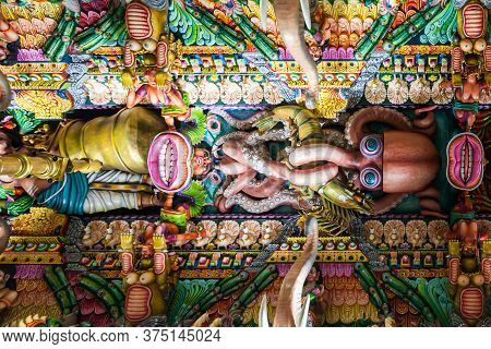 Trincomalee, Sri Lanka - February 15, 2017: Pathirakali Amman Temple Or Pathrakali Ambal Kovil Inter