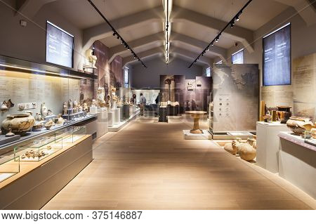 Ancient Corinth, Greece - October 18, 2016: The Archaeological Museum Of Ancient Corinth Is A Museum