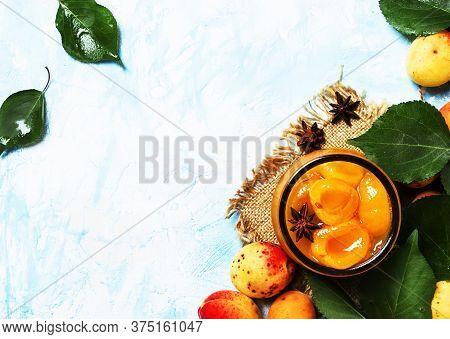 Apricot Confiture With Whole Fruits, Top View