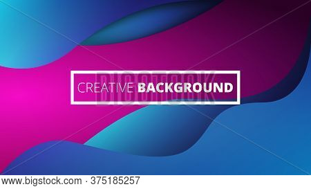 Modern Colorful Background With Gradient Elements. Digital Template For Design Projects. Horizontal 