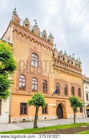 Levoca,slovakia - June 11,2020 - View At The House Of Thurzo In The Streets Of Levoca. Levoca Is A T