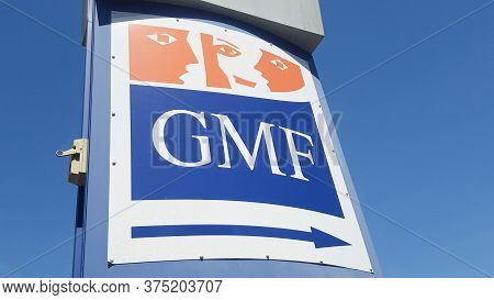 Bordeaux , Aquitaine / France - 07 05 2020 : Gmf Logo And Sign Of Agency Insurance French Mutual Fin