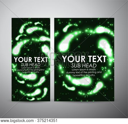 Abstract Digital Flare Frame. Abstract Futuristic Art Wallpaper. Vector Illustration.