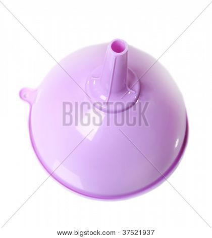 Beyaz izole plastik huni