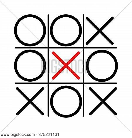 Tic Tac Toe Or Ought And Crosses Game Icons Designed In Filled, Outline, Line And Stroke Style Can B