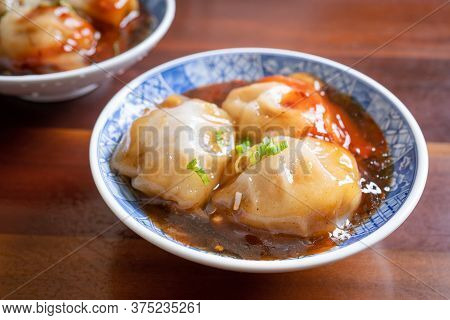 Bawan (ba Wan), Taiwanese Meatball Delicacy, Delicious Street Food, Steamed Starch Wrapped Round Sha