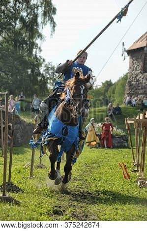 Russia, St. Petersburg 29.07.2016 Historical Reconstruction Of The Legends Of The Norse Vikings. A K