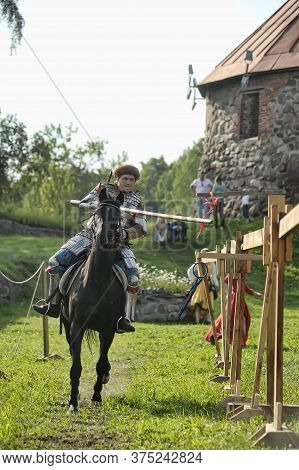 Russia, St. Petersburg 29.07.2016 Historical Reconstruction Of The Legends Of The Norse Vikings. A K