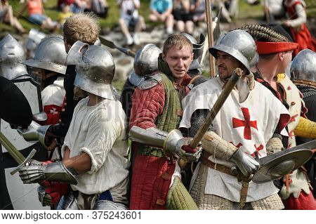 Priozersk, Russia - July 07, 2012: Knight Tournament 