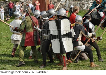 Priozersk, Russia - July 07, 2012: Knight Tournament 