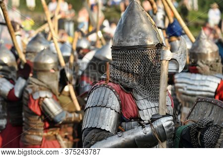 Priozersk, Russia - July 07, 2012: Knight Tournament 