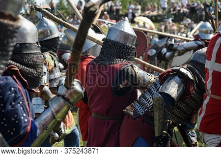 Priozersk, Russia - July 07, 2012: Knight Tournament 