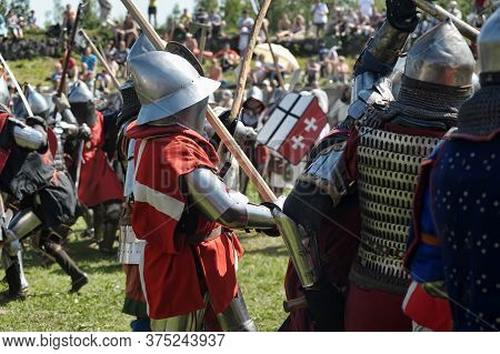 Priozersk, Russia - July 07, 2012: Knight Tournament 