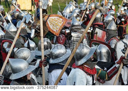 Priozersk, Russia - July 07, 2012: Knight Tournament 