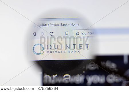 Moscow, Russia - 1 June 2020: Quintet Private Bank Website Page In Browser. Logo Close-up, Illustrat