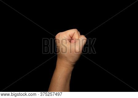 The Fists Of The Left Hand Show Signs Of Strength Or Zero.