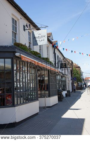 Marlow High Street With Shops And Restaurants In Buckinghamshire In The Uk Taken 20th May 2020