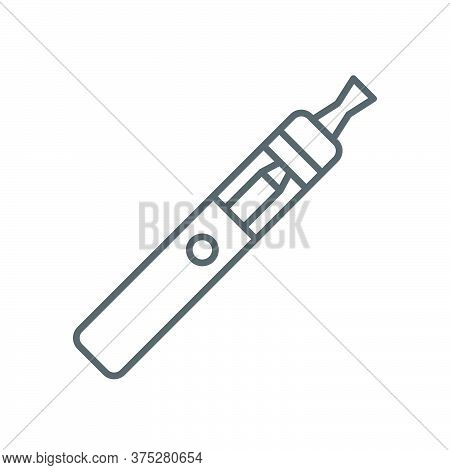 Vaporizer Electric Cigarette Vector Icon Symbol Isolated On White Background